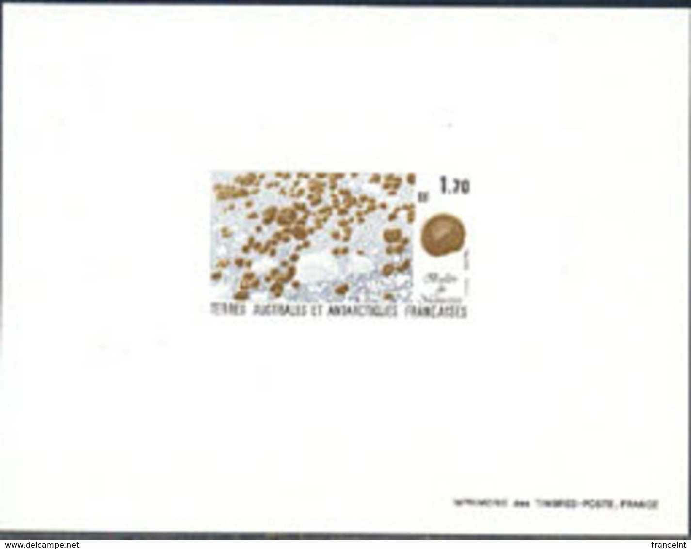 F.S.A.T.(1991) Moss. Deluxe Sheet. Scott No 159, Yvert No 156. - Imperforates, Proofs & Errors