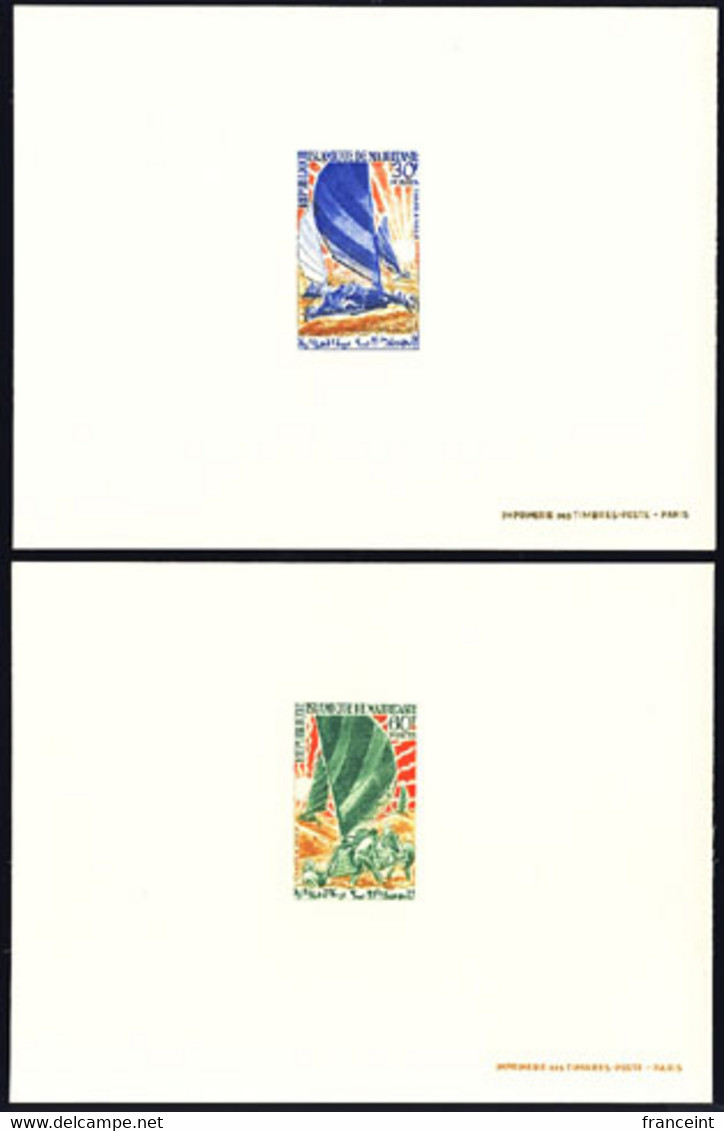 MAURITANIA(1968) Land Yachts. Set Of 3 Deluxe Sheets. Scott Nos 251-3, Yvert Nos 253-5. - Mauritanie (1960-...)