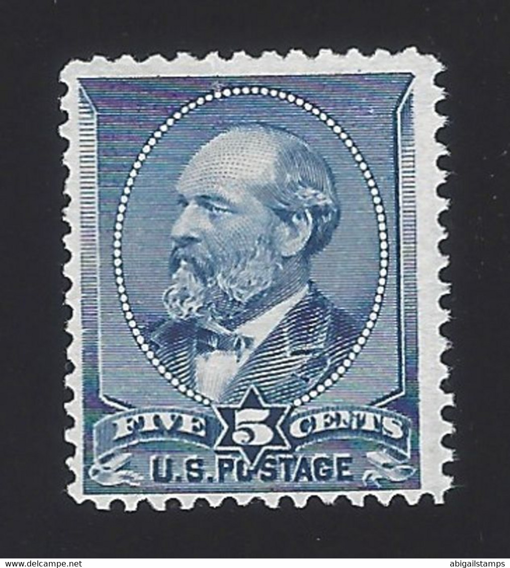 US #216 1888 Indigo Perf 12 Mint NG F-VF SCV $75 - Unused Stamps