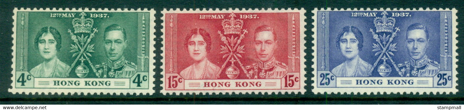 Hong Kong 1937 KGVI Coronation MLH - Unused Stamps