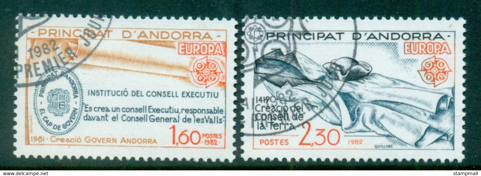 Andorra (Fr) 1982 Europa CTO - Oblitérés