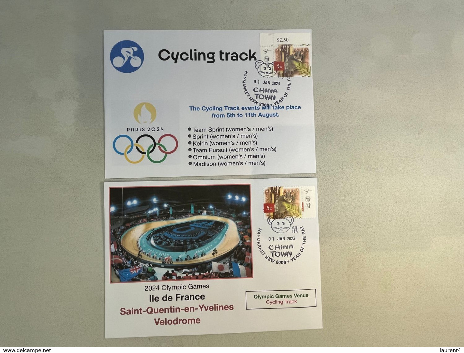 (3 N 44) Paris 2024 Olympic Games - Olympic Venues & Sport - Saint-Quentin-en-Yvelines - Cycle Racing (2 Covers) - Eté 2024 : Paris