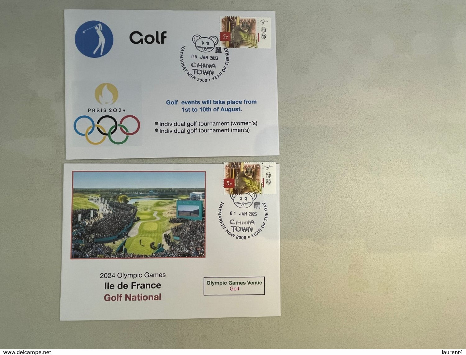 (3 N 44) Paris 2024 Olympic Games - Olympic Venues & Sport - Golf National - Golf  (2 Covers) - Summer 2024: Paris