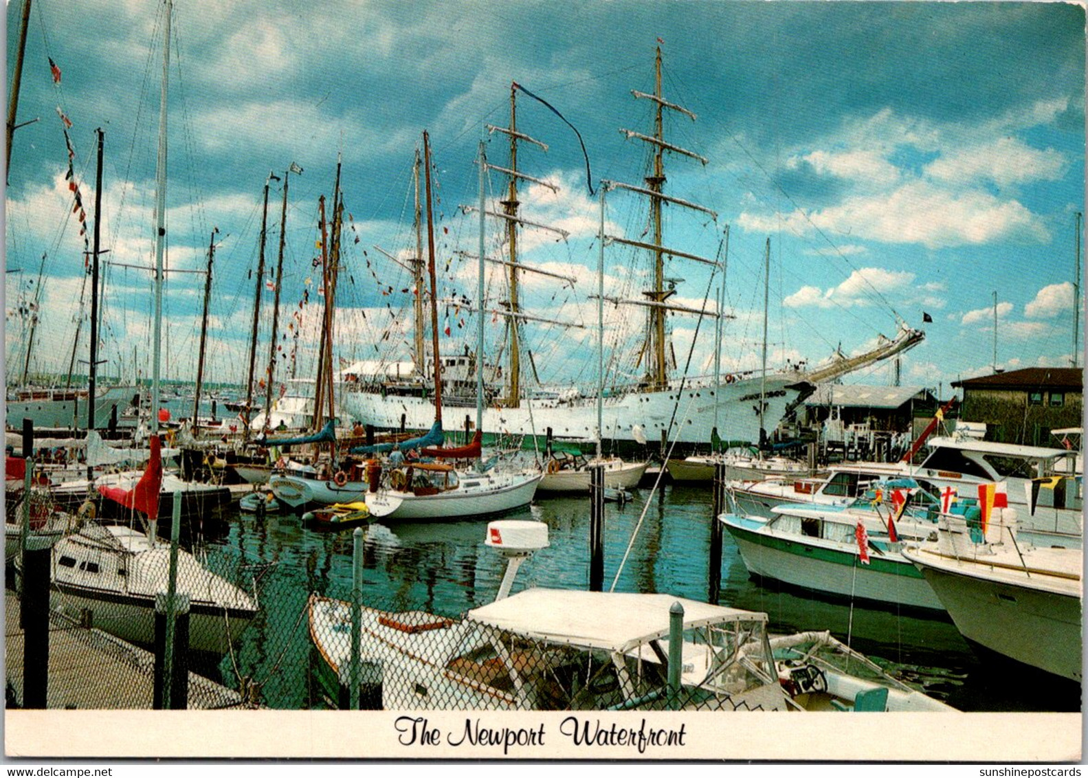 Rhode Island Newport The Waterfront With Tall Ship "Gloria" In Background - Newport