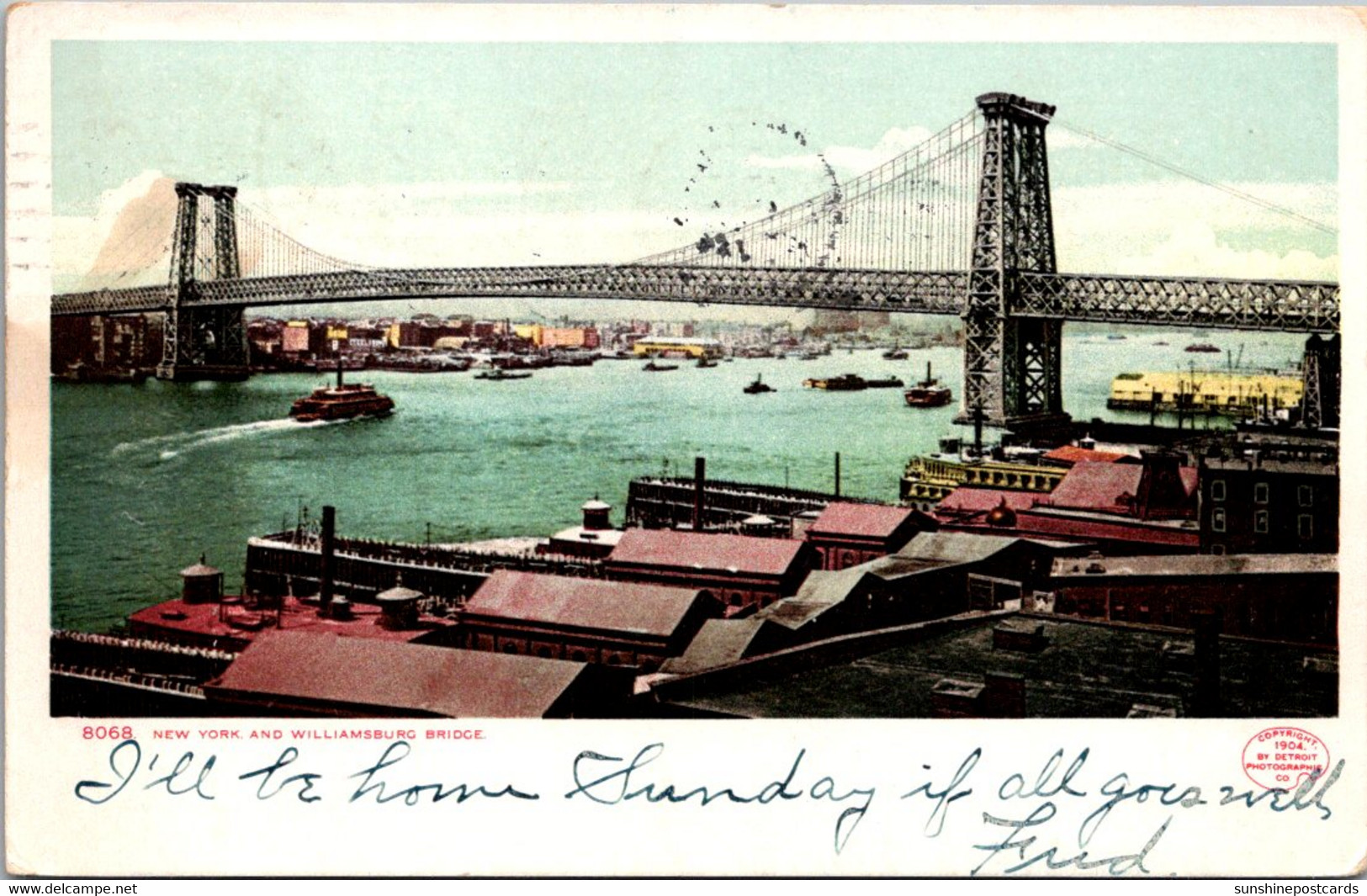 New York City Washington Bridge 1908 Detroit Publishing - Ponts & Tunnels