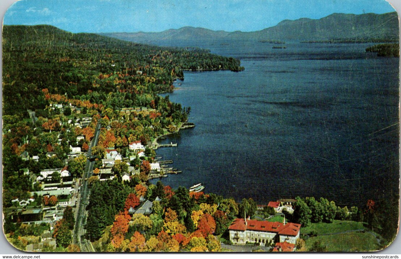 New York Lake George Aerial View Looking North From Lake George Village - Lake George