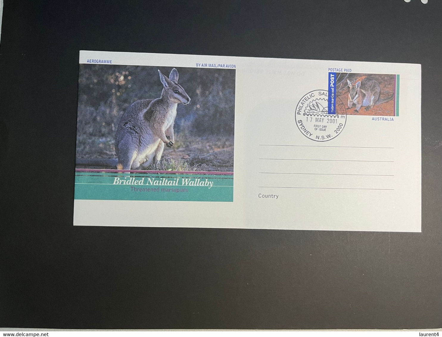 (3 N 45 A) Australia Aerogramme - Australian Animals (2001 x 5 aerogramme)