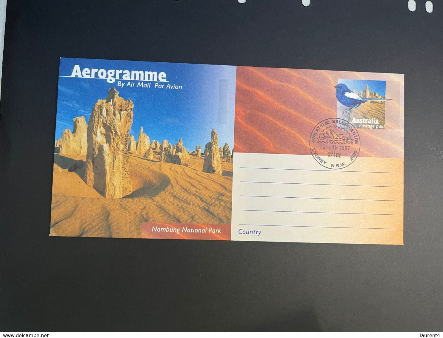 (3 N 45 A) Australia Aerogramme - Australian - National Park (1997 x 5 aerogramme)