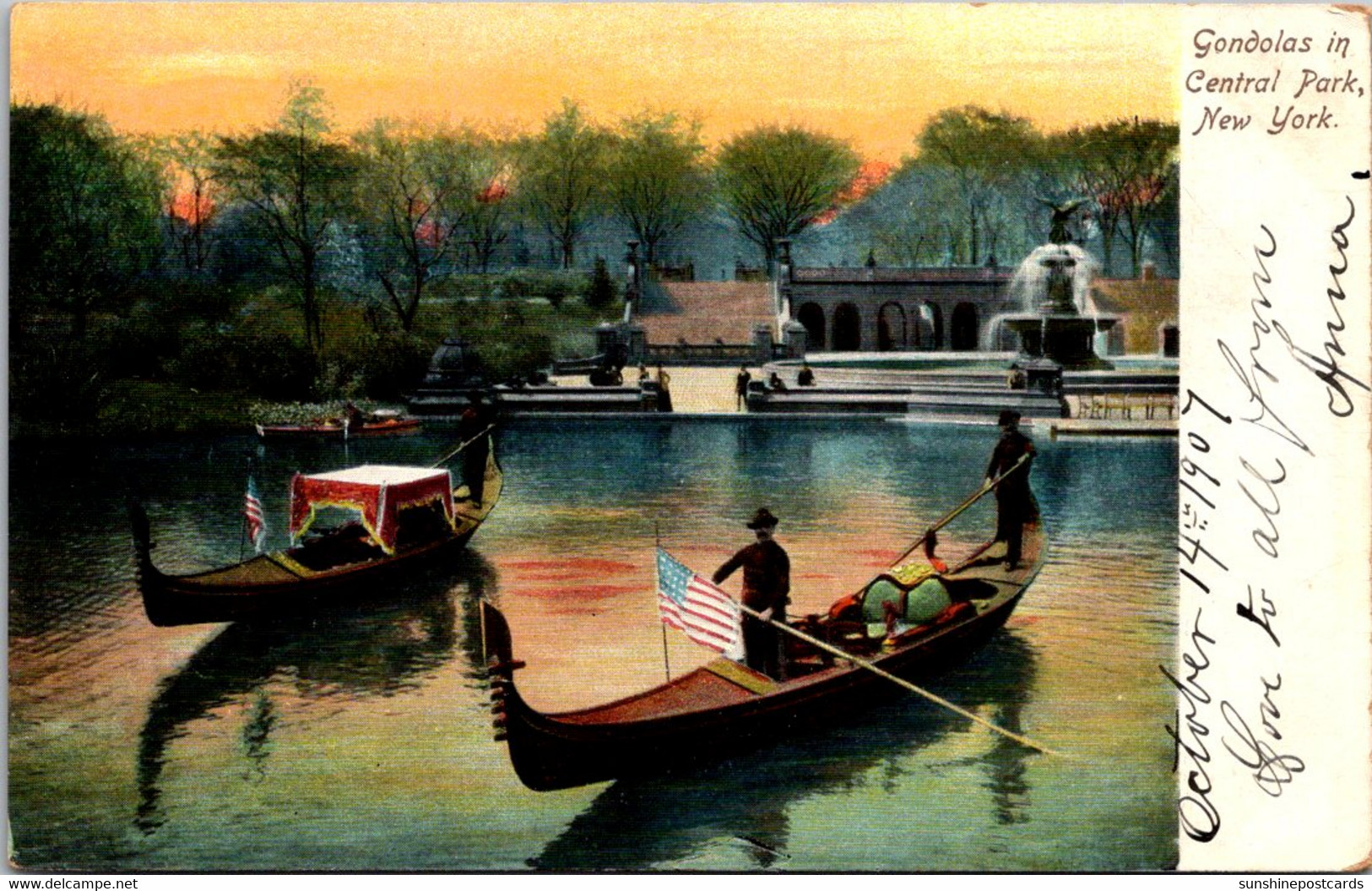 New York City Gondolas In Central Park - Central Park