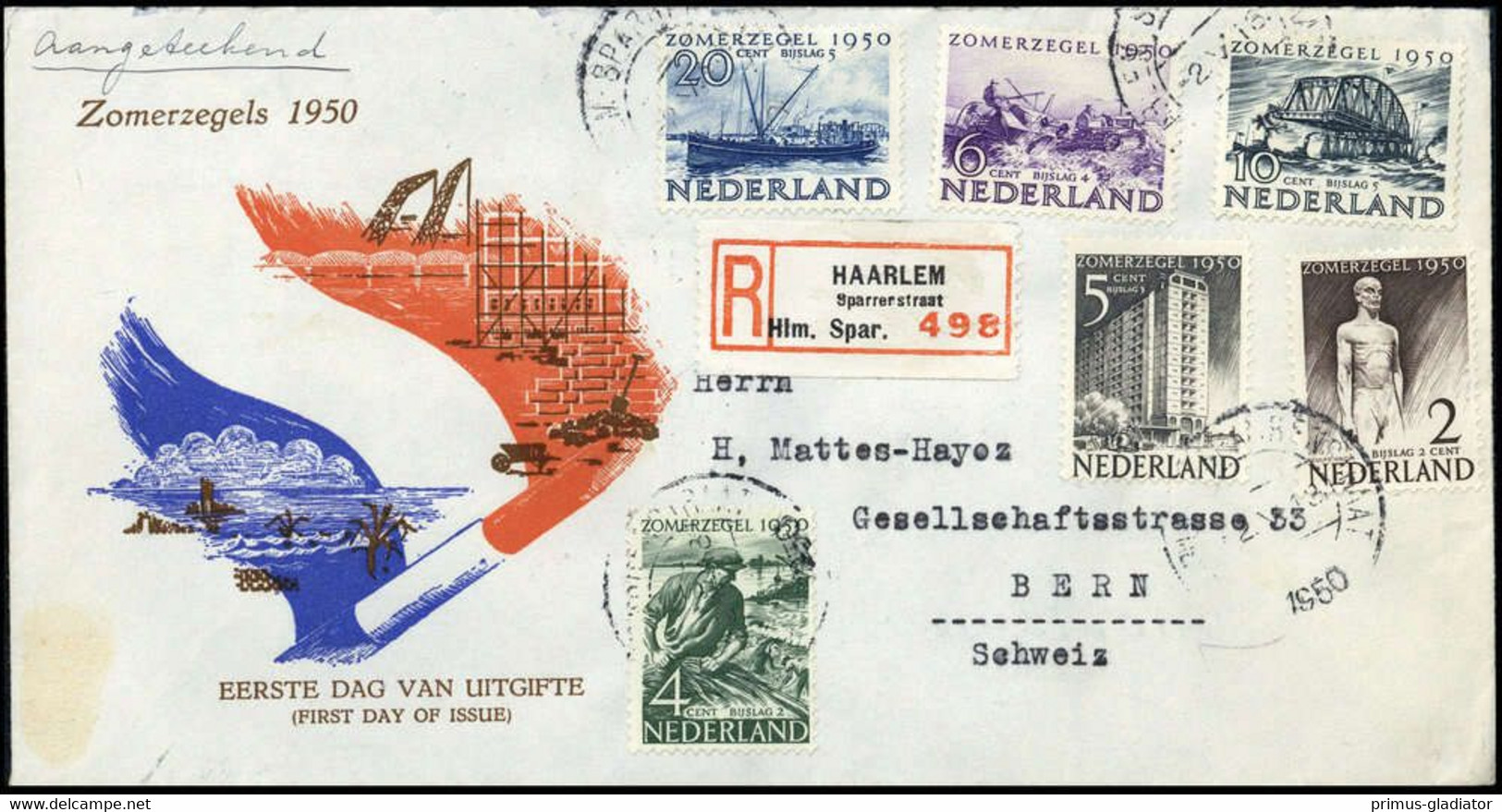 1950, Niederlande, 552-57, FDC - Sonstige & Ohne Zuordnung