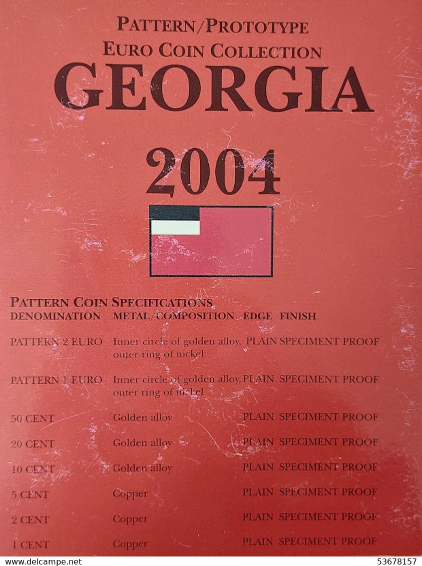 Georgia - Euro Patterns 8 Coins 2004, X# Pn1-Pn8 (#1589) - Géorgie