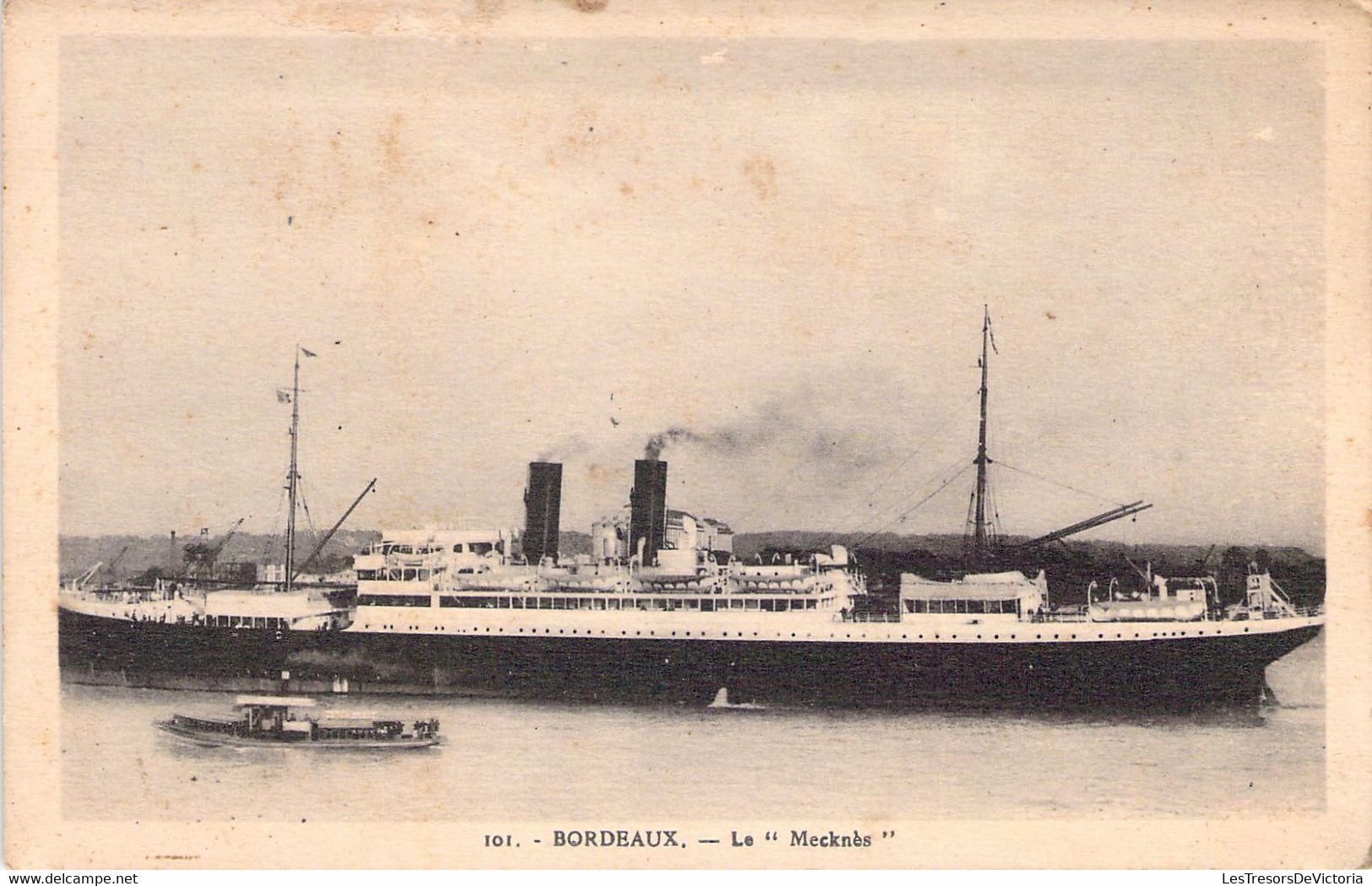 CPA BATEAUX - PAQUEBOTS - 101 - BORDEAUX - Le Mecknès - Edit La Cigogne - Steamers