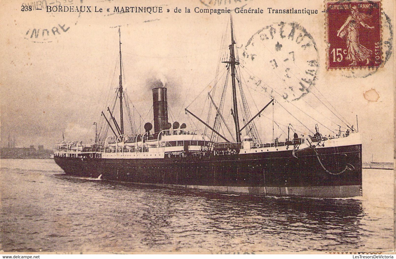 CPA BATEAUX - PAQUEBOTS - 338 - BORDEAUX - Le MARTINIQUE De La Compagnie Générale Transatlantique - LL - Steamers