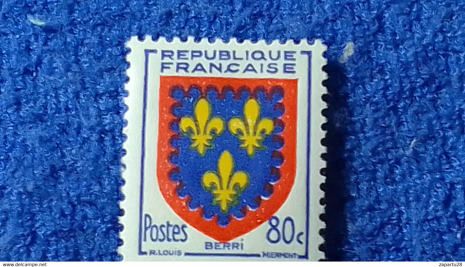 FRANSA-1945-49 -80C.COAT OF ARMS DAMGASIZ - Altri & Non Classificati