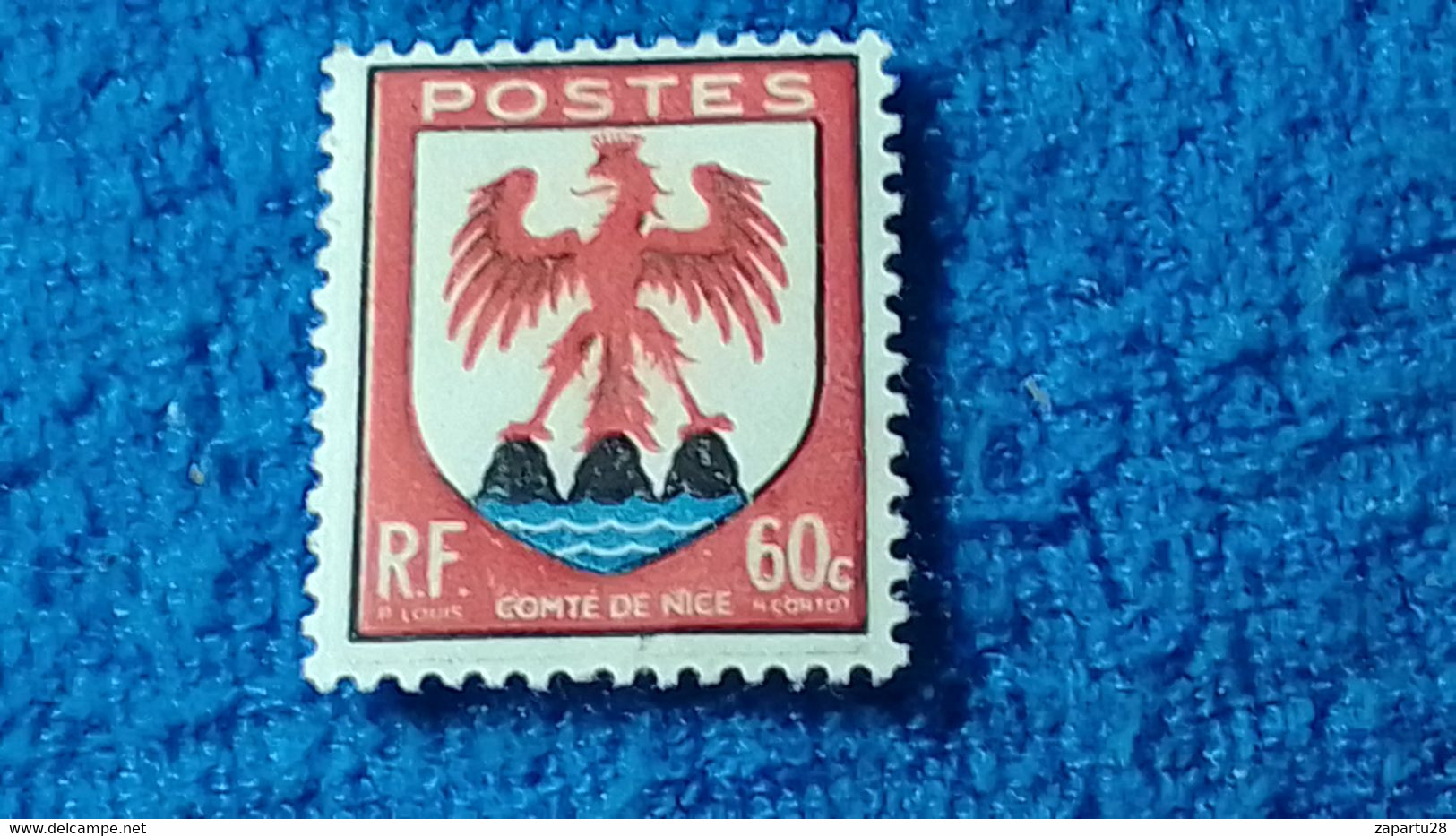 FRANSA-1945-49 -60C.COAT OF ARMS DAMGASIZ - Altri & Non Classificati