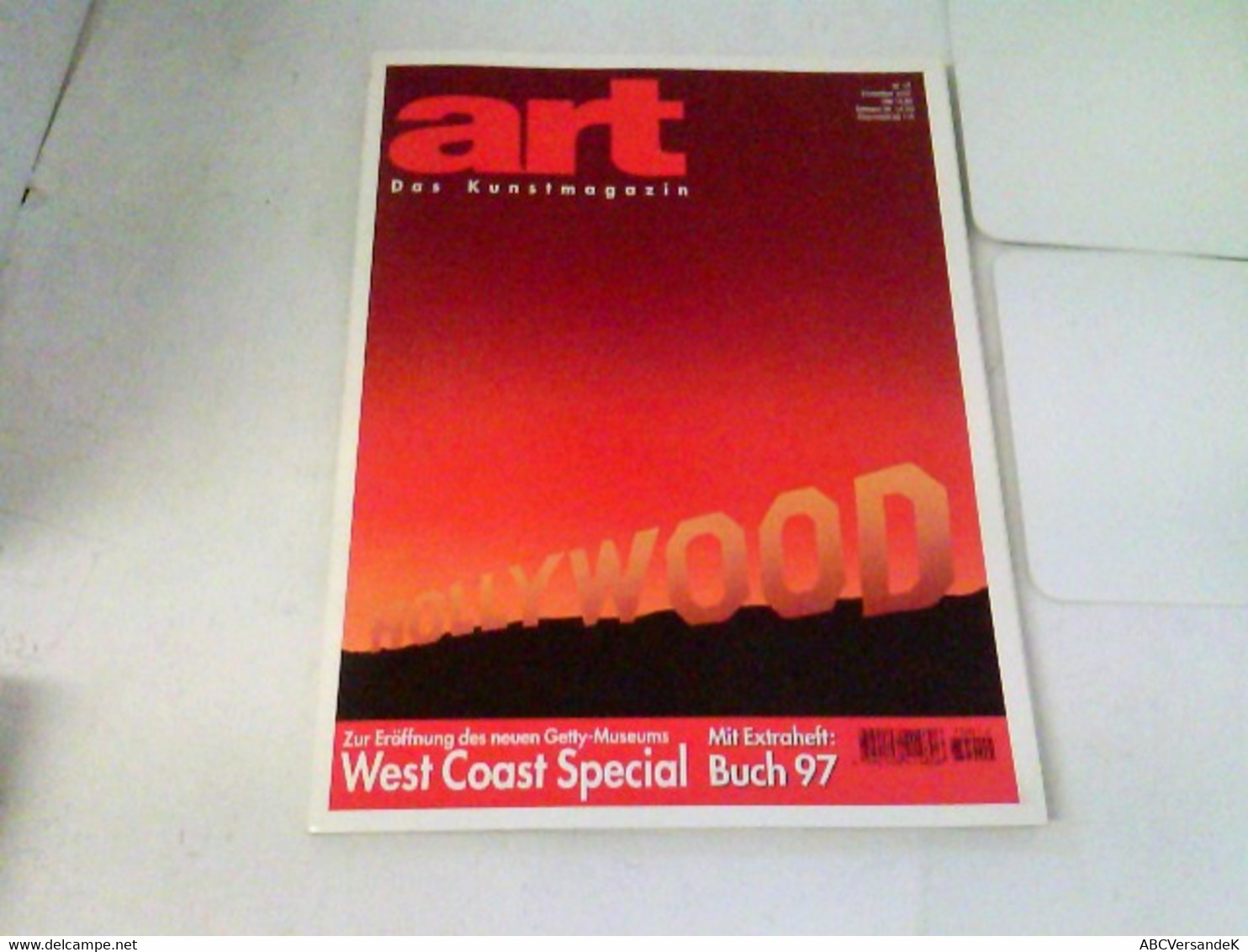 ART Das Kunstmagazin 1997/12 - Zur Eröffnung Des Neuen Getty-Museums West Coast Special U.a. - Sonstige & Ohne Zuordnung