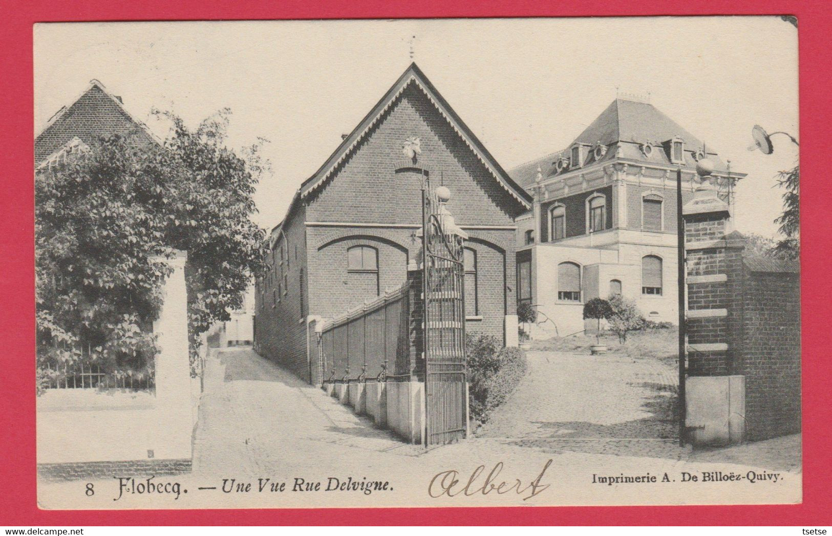 Flobecq - Une Vue Rue Delvigne - 1906 ( Voir Verso ) - Vloesberg