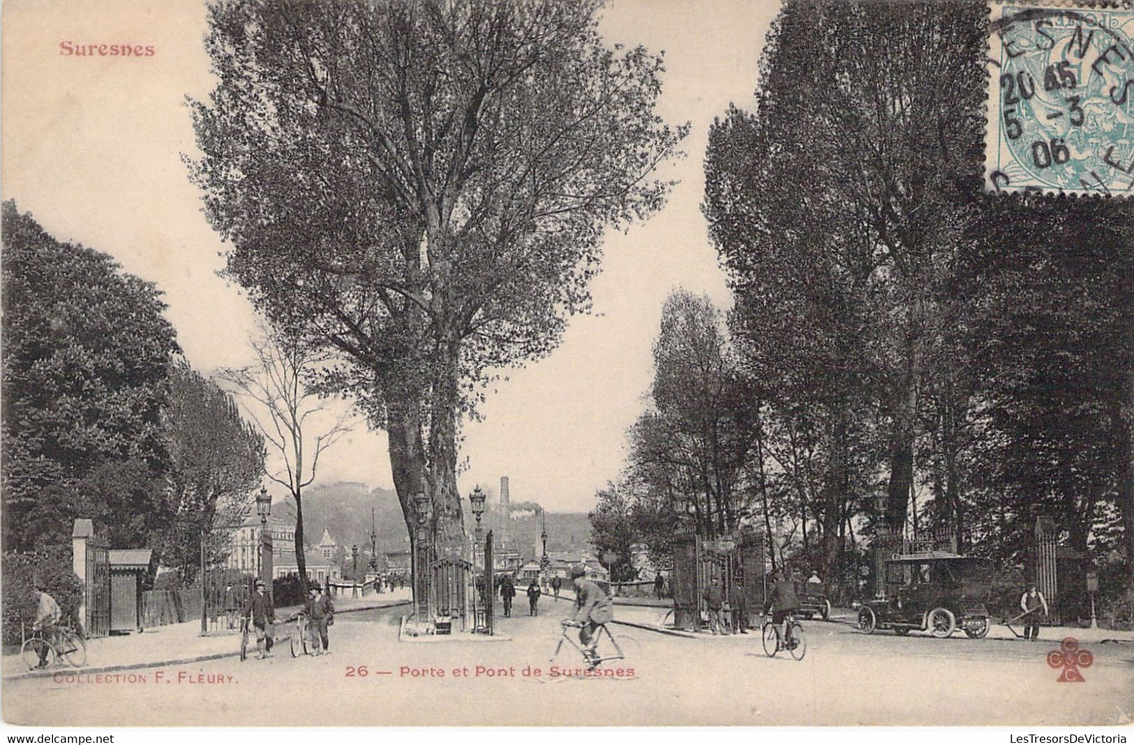 CP FRANCE - 92 - SURESNES - Porte Et Pont De Suresnes - Animée - Collection F Fleury - Suresnes