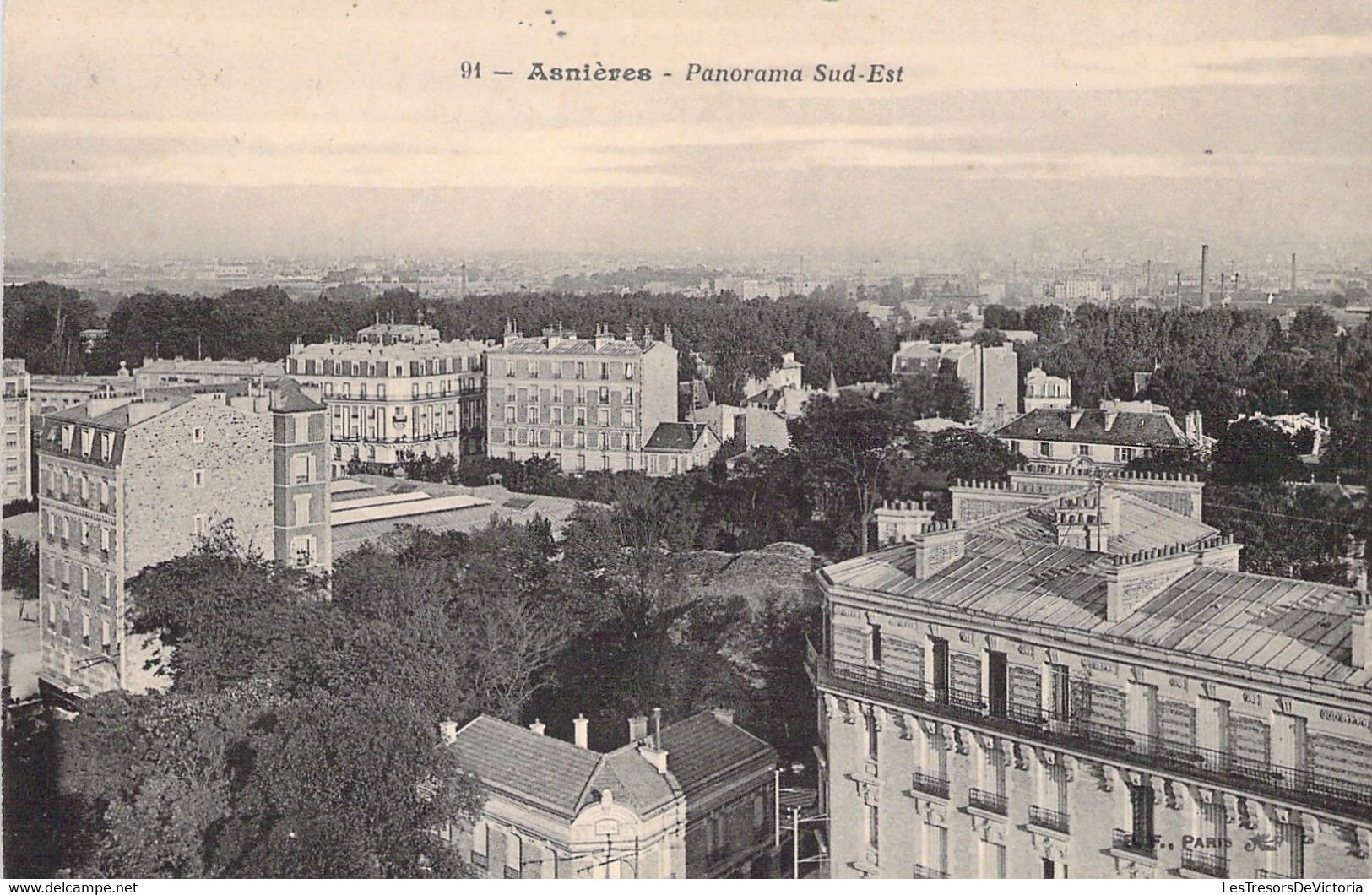 CP FRANCE - 92 - Asnières - Panorama Sud Est - Asnieres Sur Seine