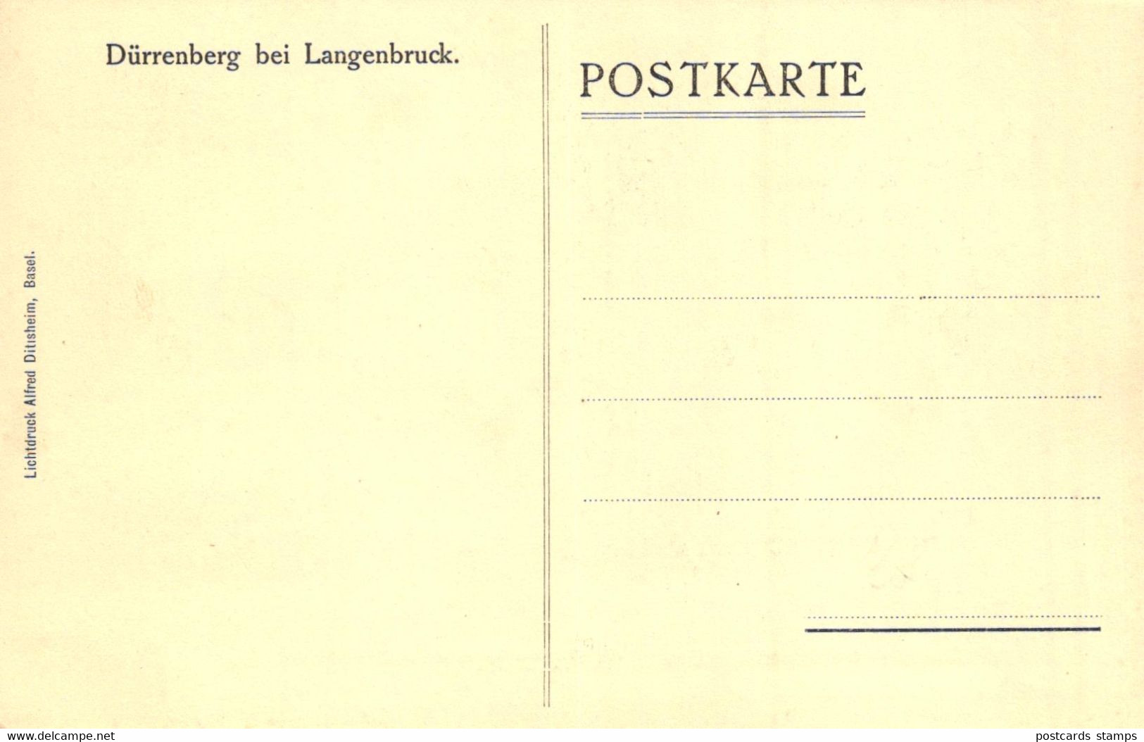 Dürrenberg Bei Langenbruck, Um 1920/30 - Langenbruck