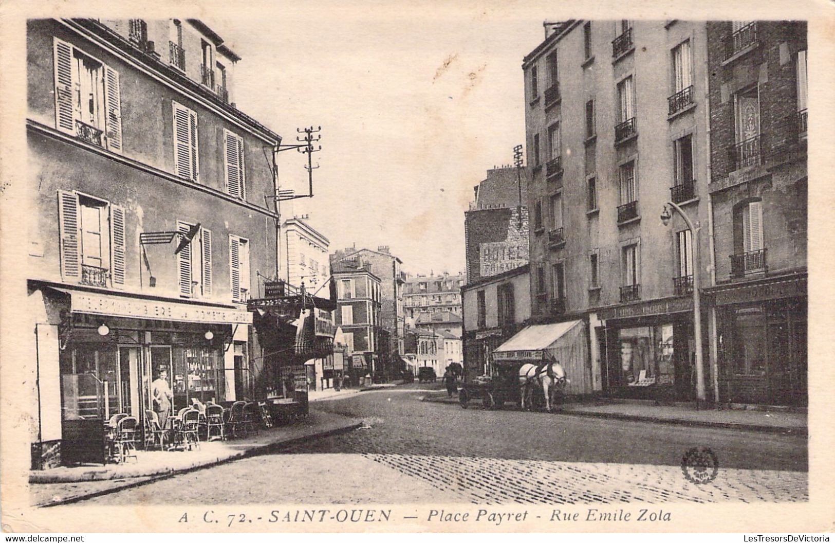 CP FRANCE - 93 - SAINT OUEN - Place Payret - Rue Emile Zola - Phototypie D'Abeille - Paris - Saint Ouen