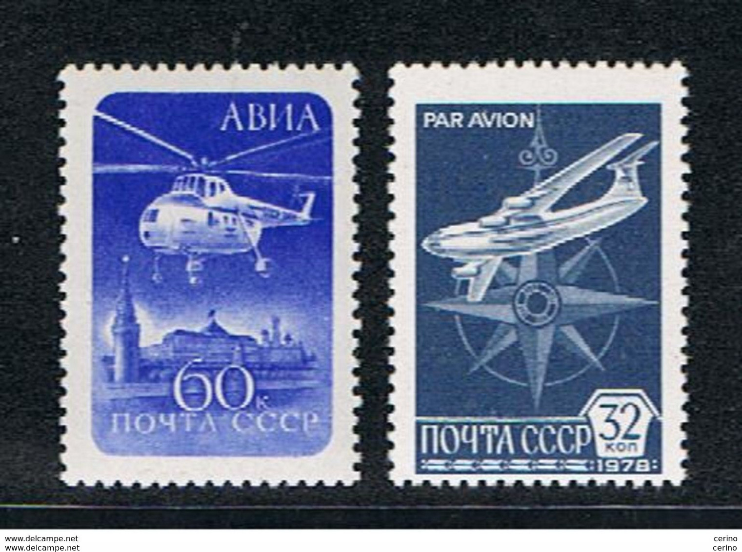 RUSSIA:  1960/68  POSTA  AEREA  .  2  VAL. N. -  YV/TELL. 112 + 130 - Ongebruikt