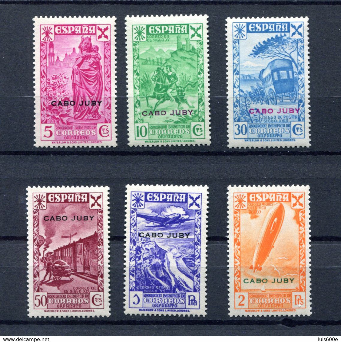 1938.CABO JUBY.BENEFICENCIA.EDIFIL 1/6**.NUEVOS SIN FIJASELLOS(MNH).CATALOGO 105€ - Cape Juby