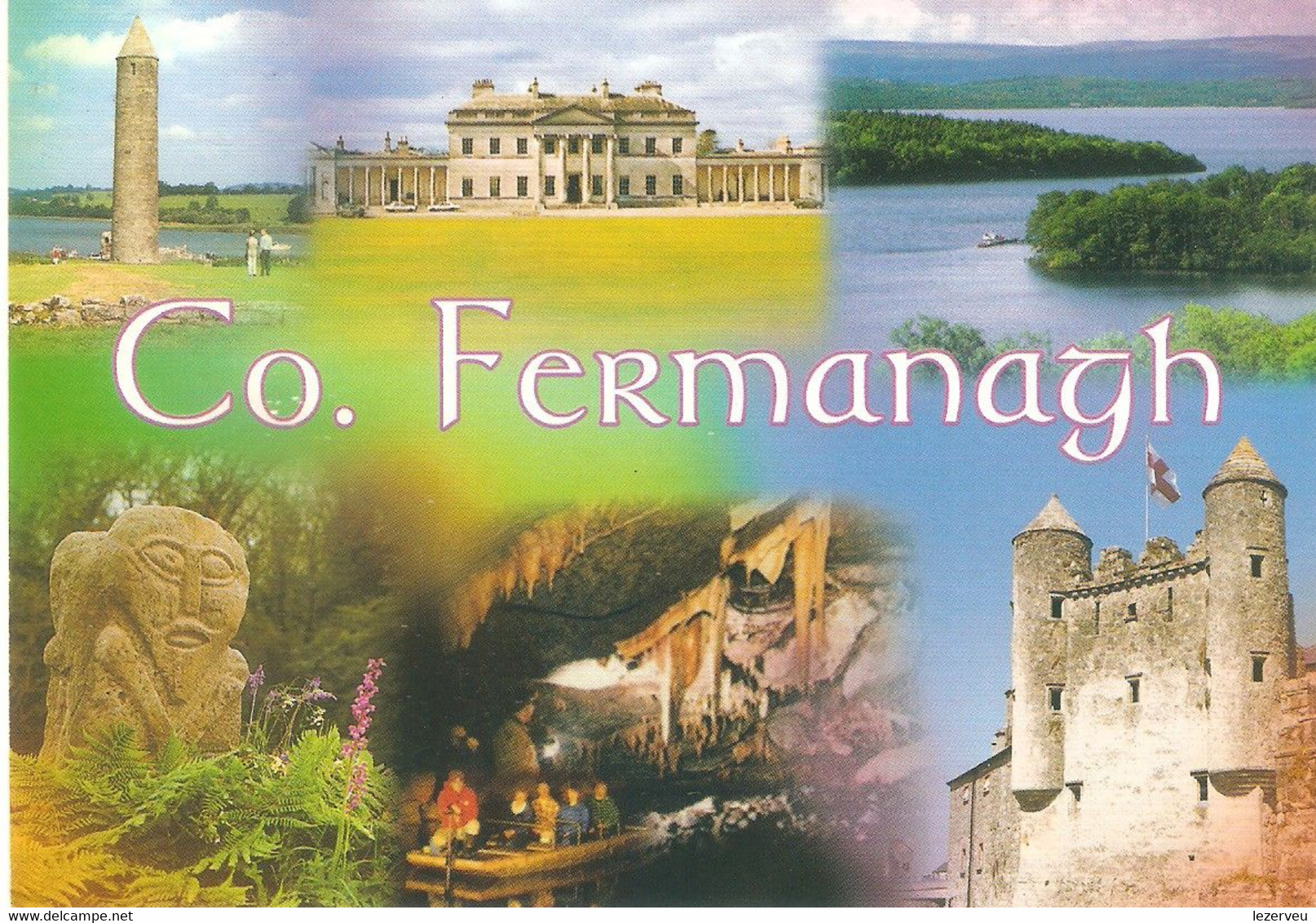 CP COUNTY FERMANAGH TOWER OF DEVENISH ISLAND CASTLE COOLE LAKELAND BOA STATUE MARBLE ARCH CAVES ENNISKILLEN CASTLE - Fermanagh