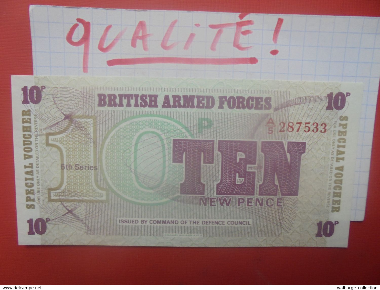 GRANDE-BRETAGNE (MILITAIRE) 10 Pence Peu Circuler/Neuf - British Armed Forces & Special Vouchers