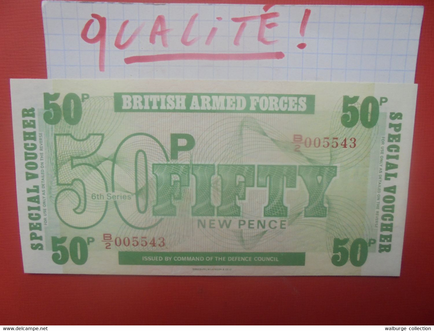 GRANDE-BRETAGNE (MILITAIRE) 50 Pence Peu Circuler/Neuf - British Troepen & Speciale Documenten