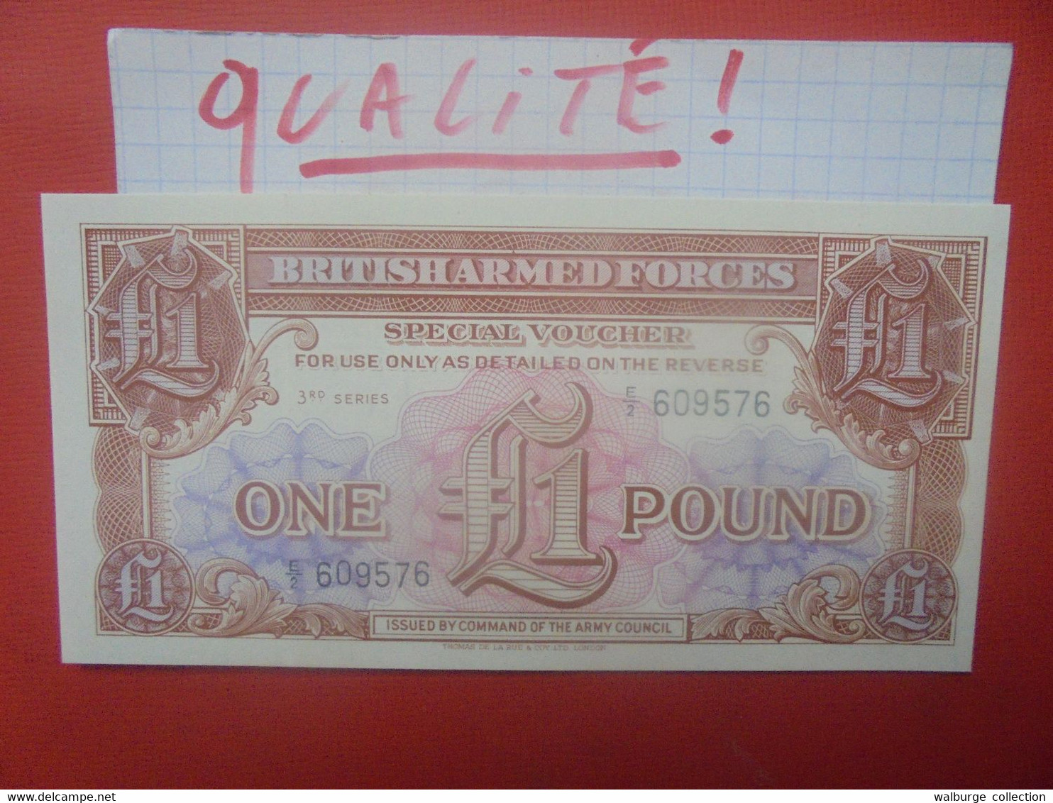 GRANDE-BRETAGNE (MILITAIRE) 1 POUND Peu Circuler/Neuf - Forze Armate Britanniche & Docuementi Speciali