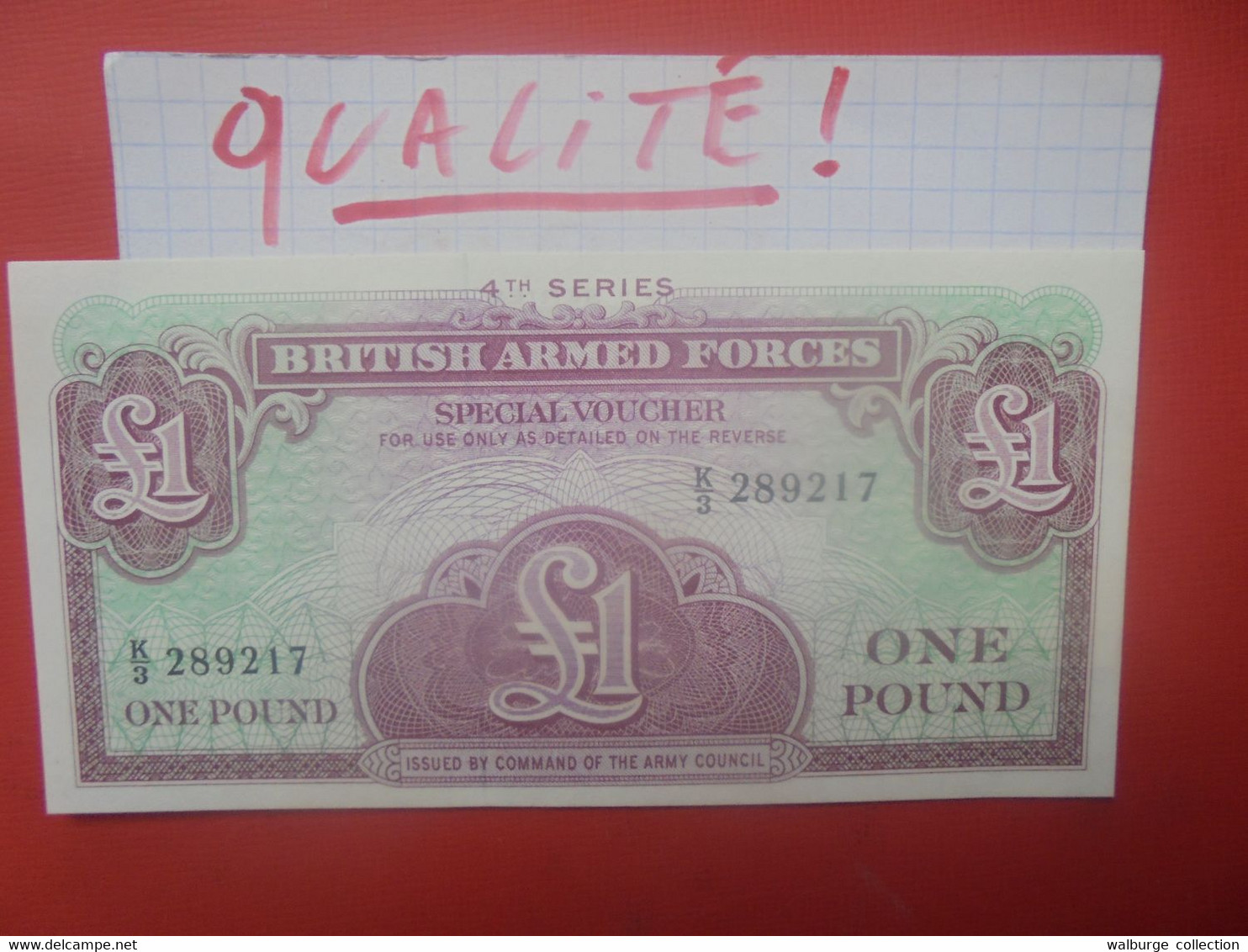 GRANDE-BRETAGNE (MILITAIRE) 1 POUND Peu Circuler/Neuf - Forze Armate Britanniche & Docuementi Speciali