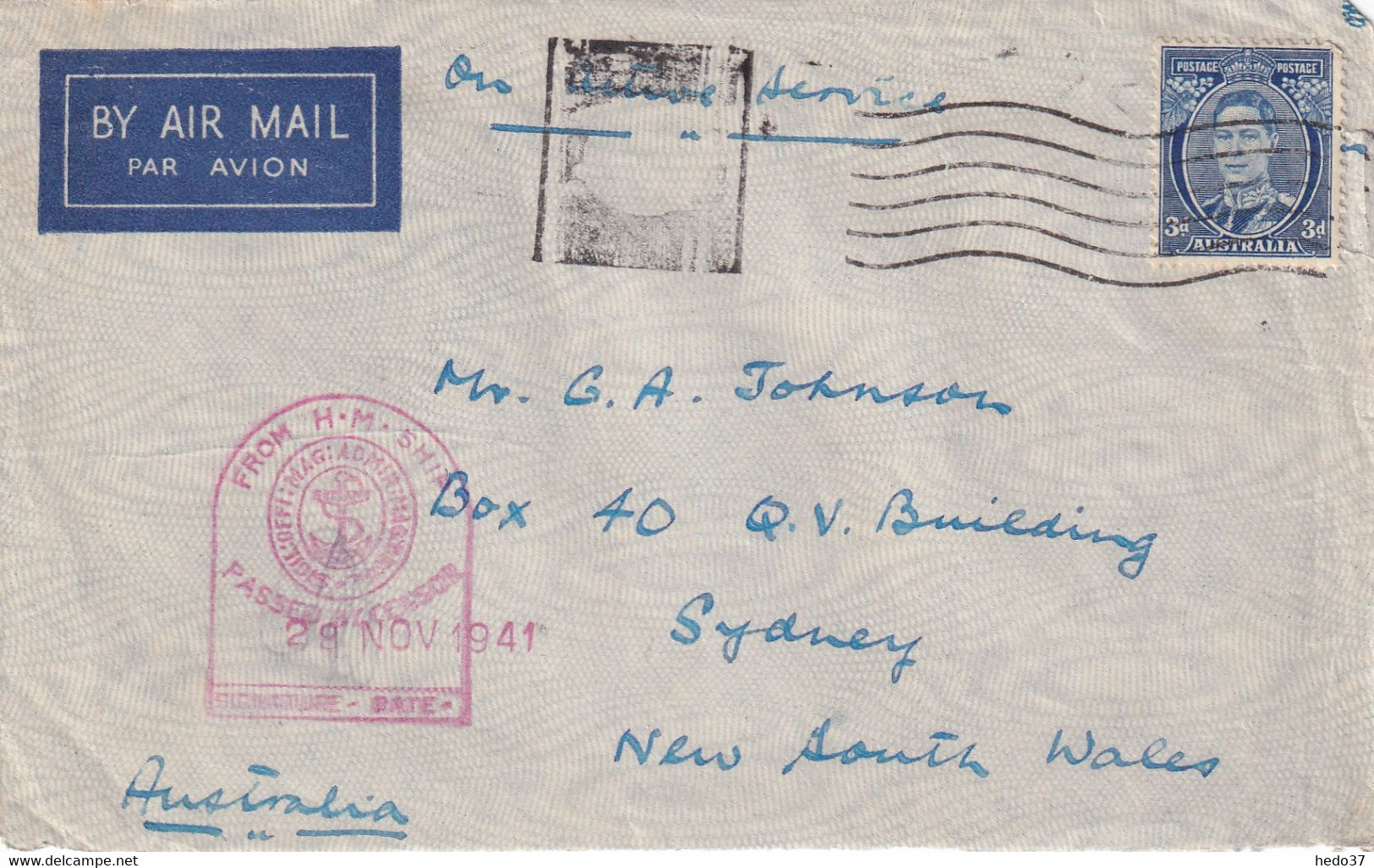 Australie - Devant De Lettre - Lettres & Documents