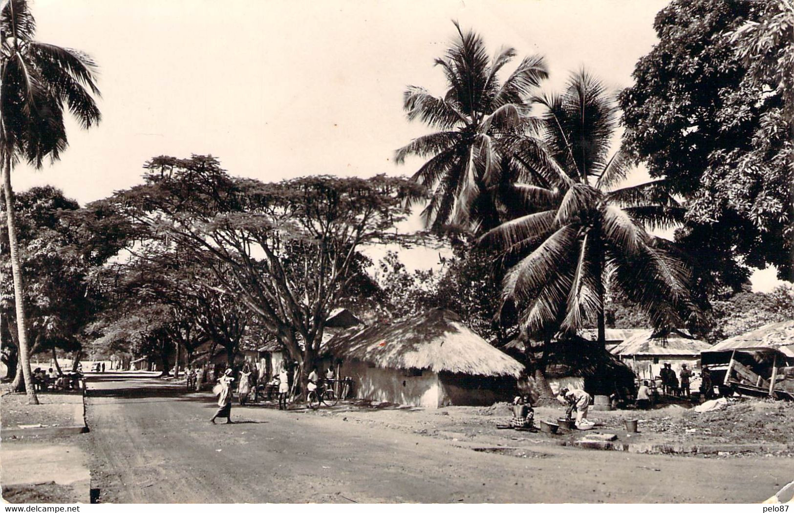 Guinée  Cpsm  Conakry Cases Indigènes Sur La Corniche  CC582 - Guinée Française