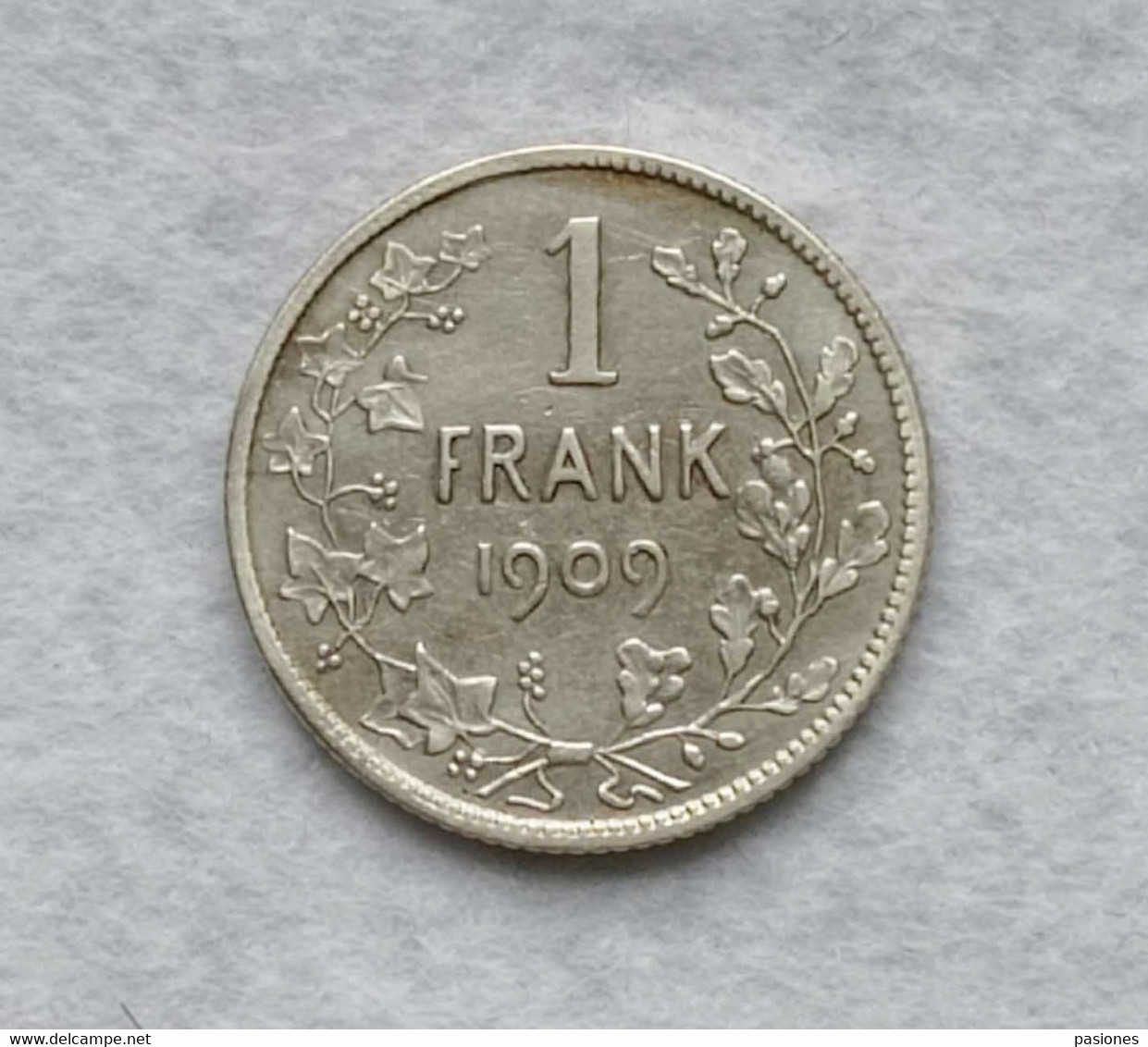 Belgio Leopoldo II 1 Frank 1909 - 1 Franc