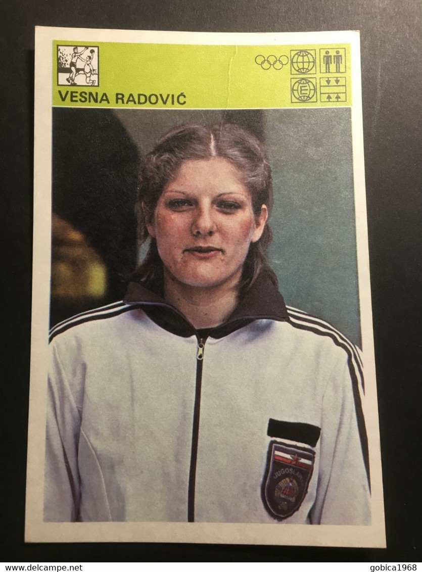 SVIJET SPORTA Card ► WORLD OF SPORTS ► 1981. ► VESNA RADOVIĆ ► No. 339 ► Handball ◄ - Handbal