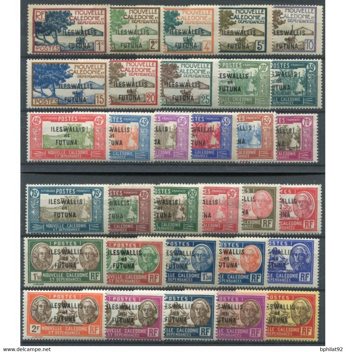 !!! WALLIS & FUTUNA : SÉRIE DE 32 VALEURS N° 43/65 NEUFS **/* - Unused Stamps