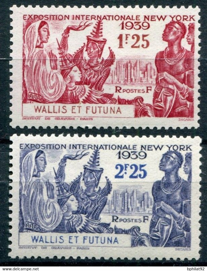 !!! WALLIS & FUTUNA : PAIRE EXPO 1939 N° 70/71 NEUVE ** - Unused Stamps