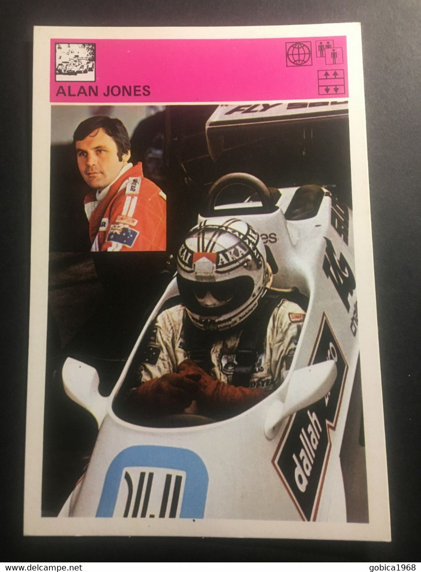 SVIJET SPORTA Card ► WORLD OF SPORTS ► 1980. ► ALAN JONES ► No. XI/1980. ► Car Racing - F1 ► Formula 1◄ - Automobile - F1