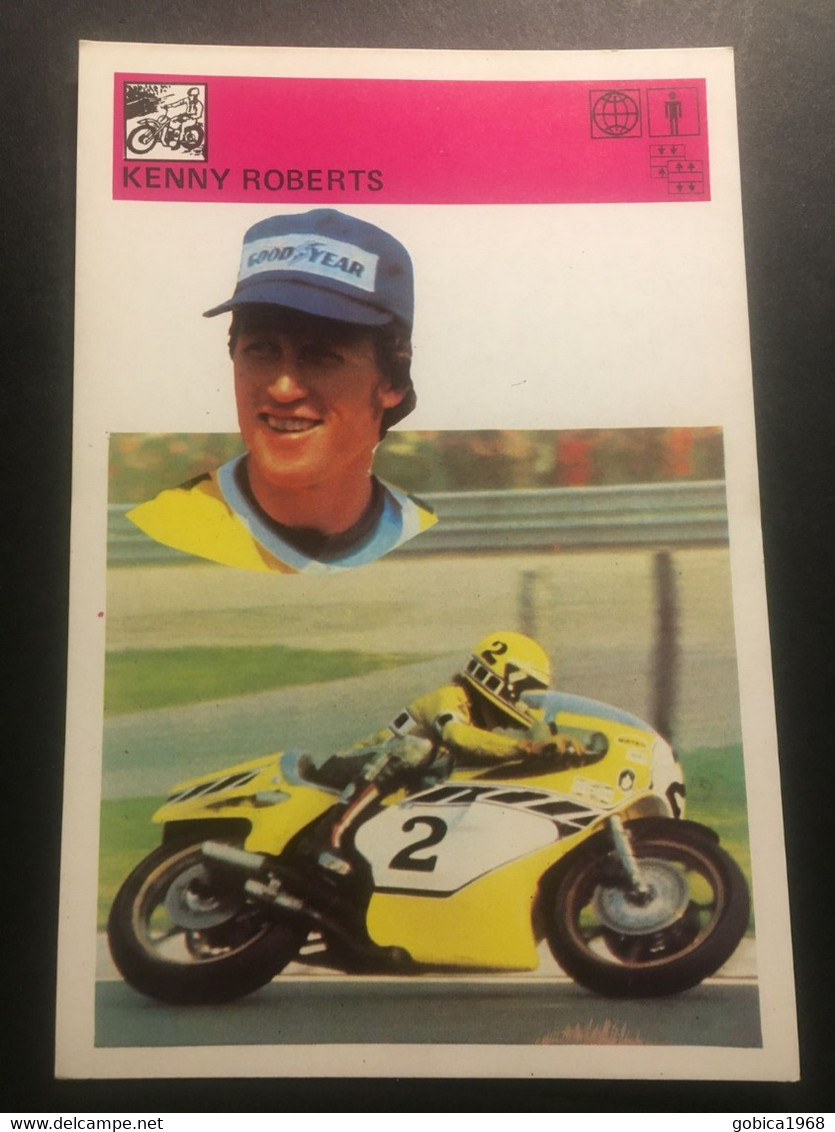 SVIJET SPORTA Card ► WORLD OF SPORTS ► 1981. ► KENNY ROBERTS ► No. 55 ► Motorcycling ◄ - Trading Cards