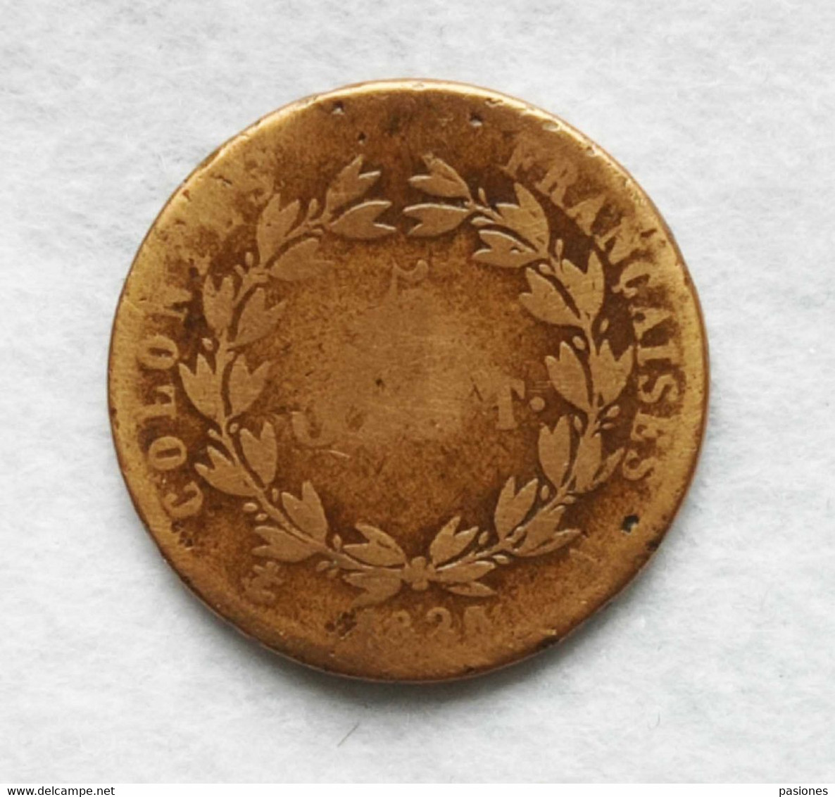 Francia Carlo X 5 Cent. 1828 Colonie Francesi (NC) - Otros & Sin Clasificación