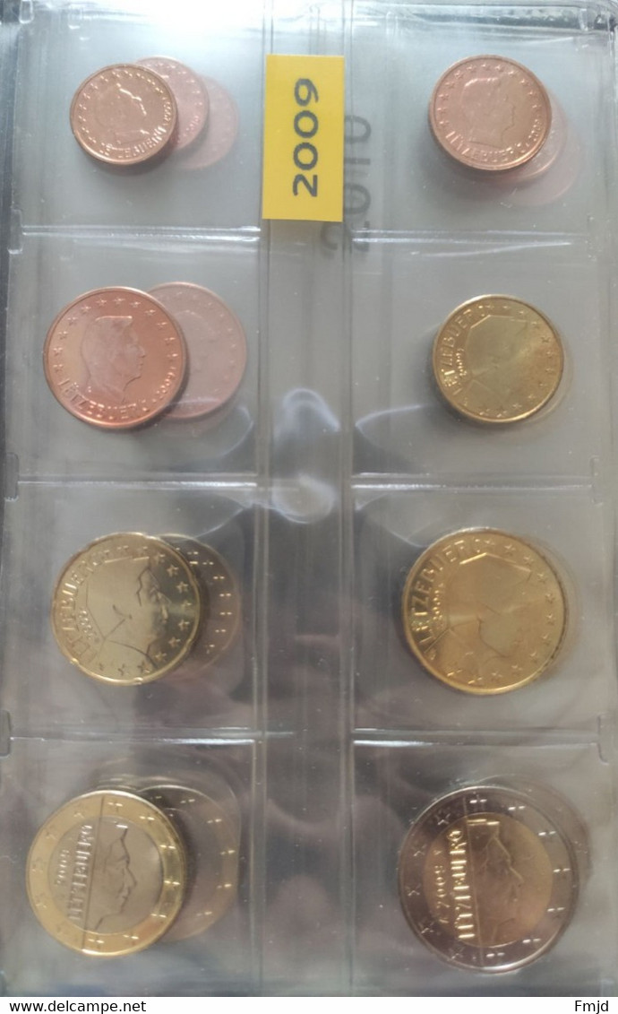 Pieces Euros du Luxembourg années complètes de 2002 à 2013