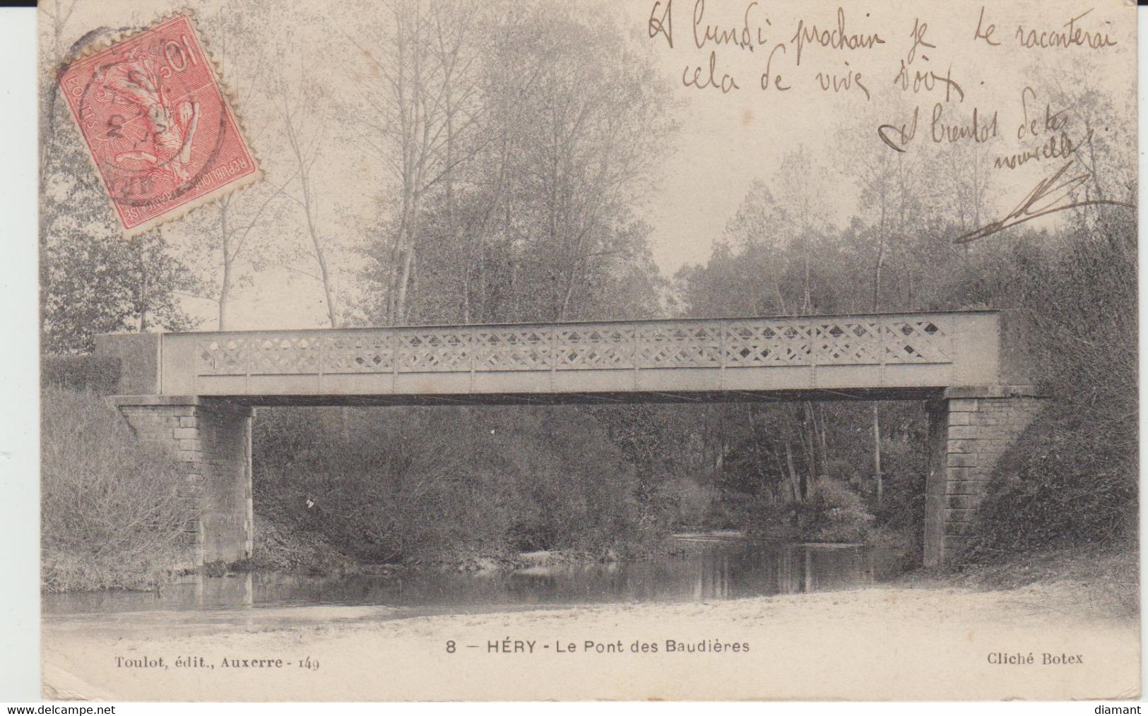 HERY (89) - Le Pont Des Baudières - état Correct - Hery