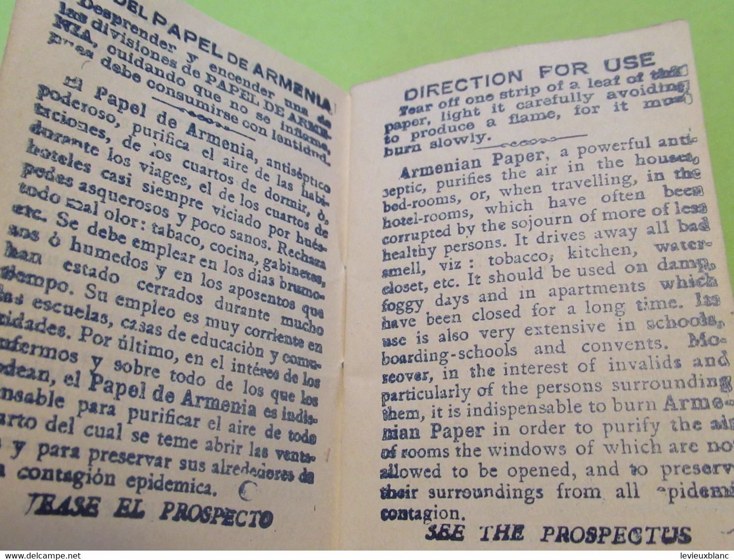 Papier D'Arménie  Pour Purifier L'air Des Habitations/Médailles D'Or/A. PONSOT/Paris /Vers 1900-1920      PARF222bis - Produits De Beauté