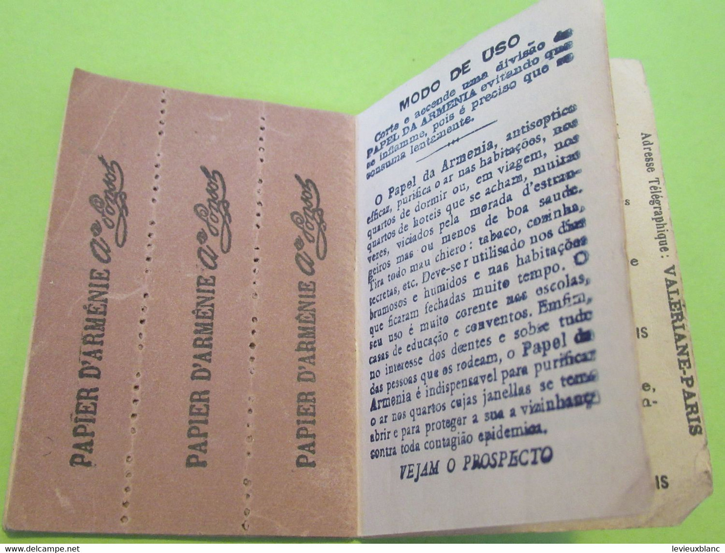 Papier D'Arménie  Pour Purifier L'air Des Habitations/Médailles D'Or/A. PONSOT/Paris /Vers 1900-1920      PARF222bis - Produits De Beauté