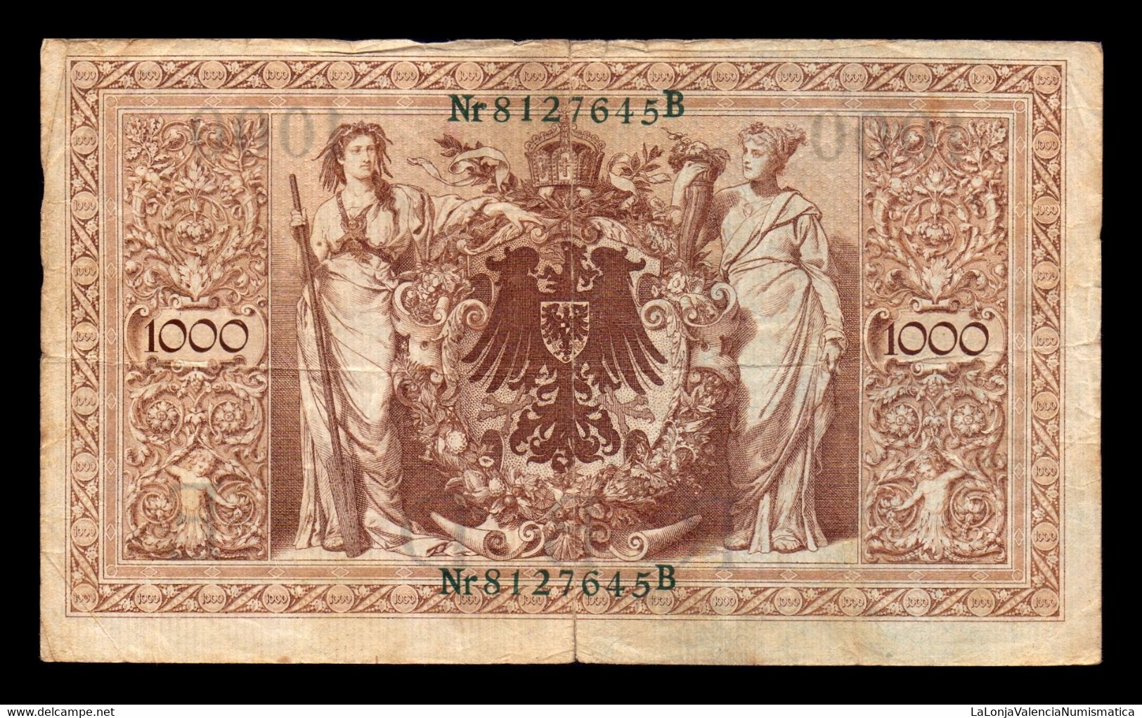 Alemania Germany 1000 Mark 1910 Pick 45b BC F - 1.000 Mark