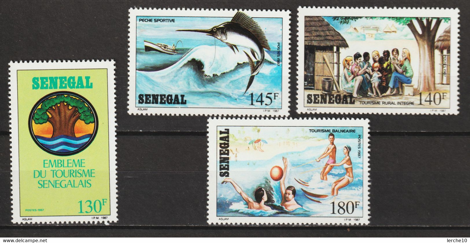 Senegal 1989 Rural & Balneary Tourism/Emblem Marlin Fishing Fish  MiNr. 1008-1011  ** Mint MNH - Sénégal (1960-...)