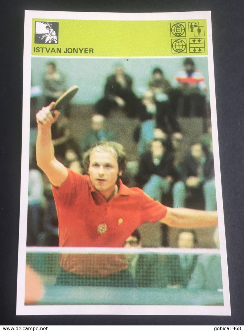 SVIJET SPORTA Card ► WORLD OF SPORTS ► 1981. ► ISTVAN JONYER ► No. 176 ► Table Tennis ◄ - Tischtennis