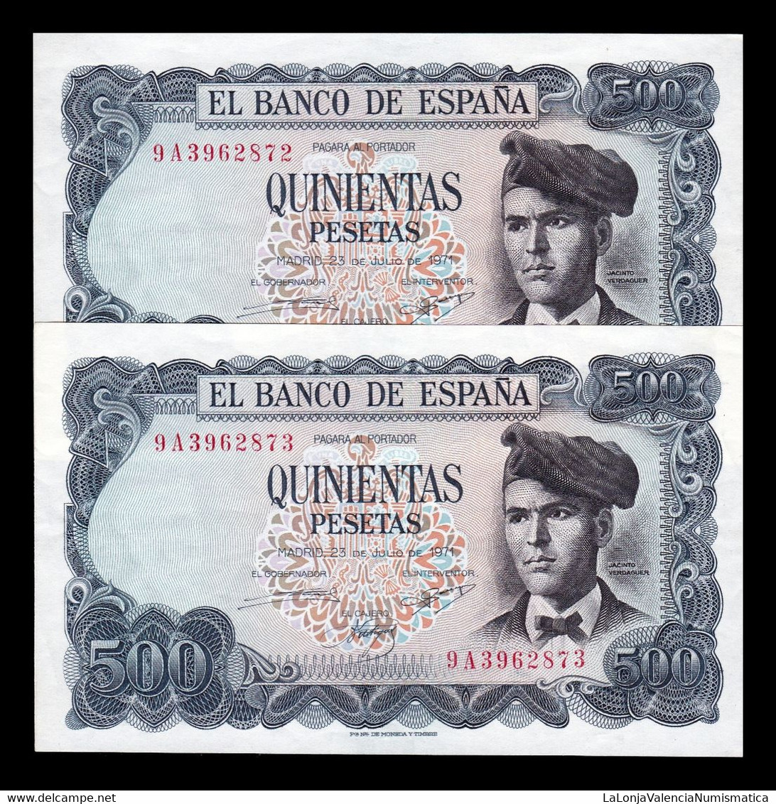 España Spain Pareja 500 Pesetas Jacinto Verdaguer 1971 Pick 153r Replacement Sc- AUnc - 500 Peseten