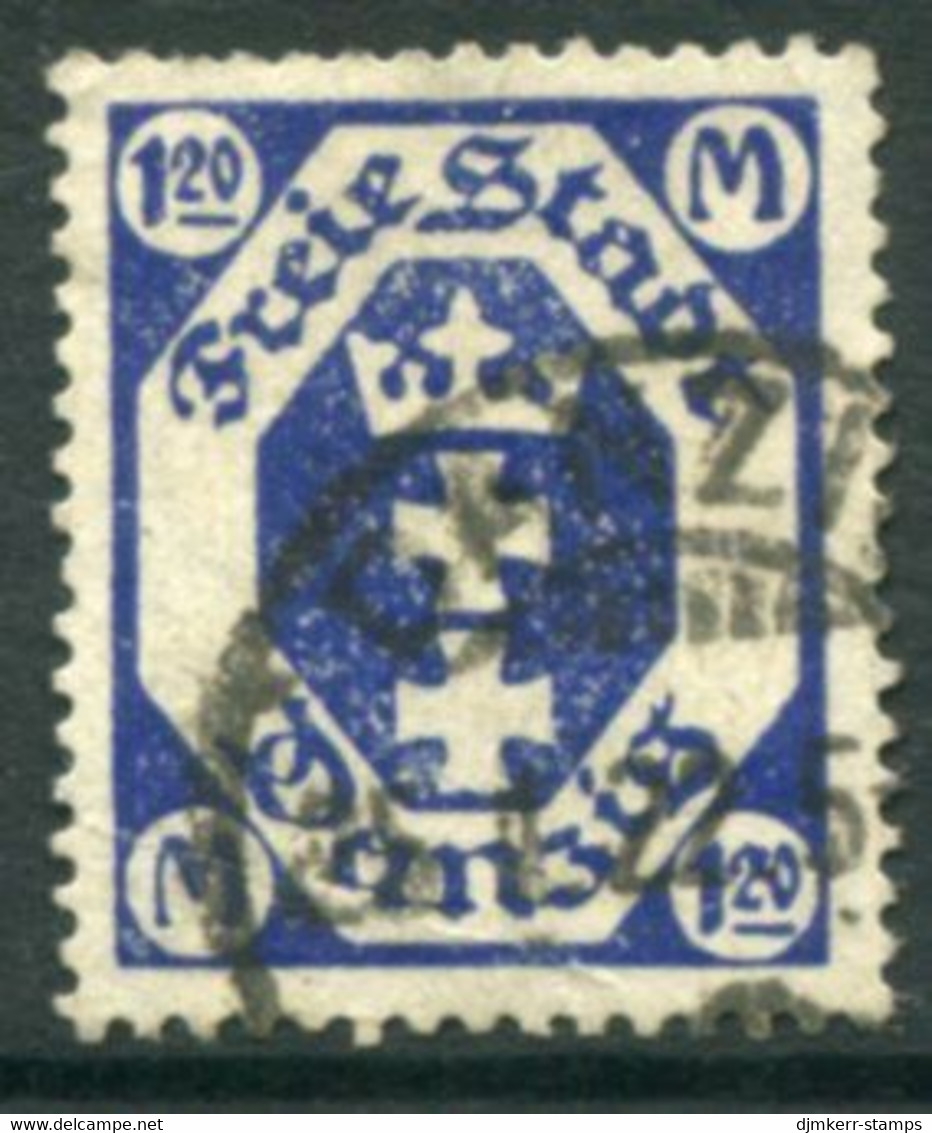 DANZIG 1921  Arms 1.20 Mk. Postally Used.  Michel 84,  Infla Expertised - Gebraucht